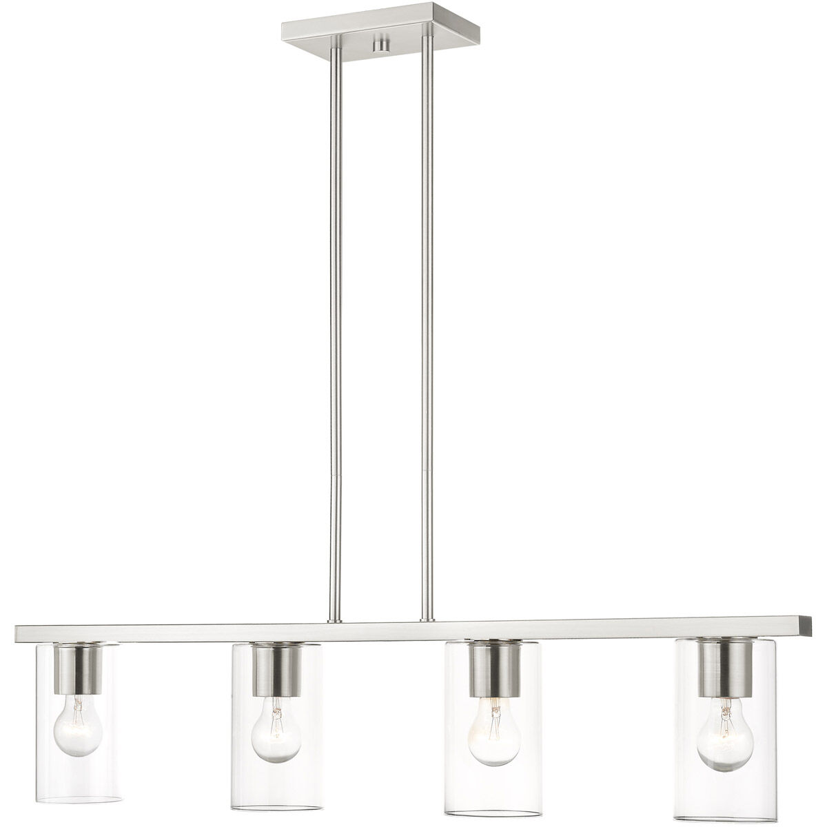 Zurich 4 Light 5 inch Brushed Nickel Chandelier Ceiling Light