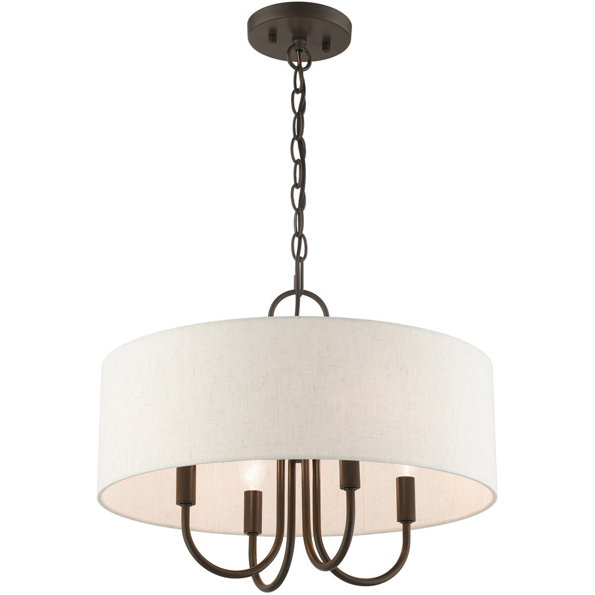 Blossom 4 Light 18 inch English Bronze Pendant Chandelier Ceiling Light
