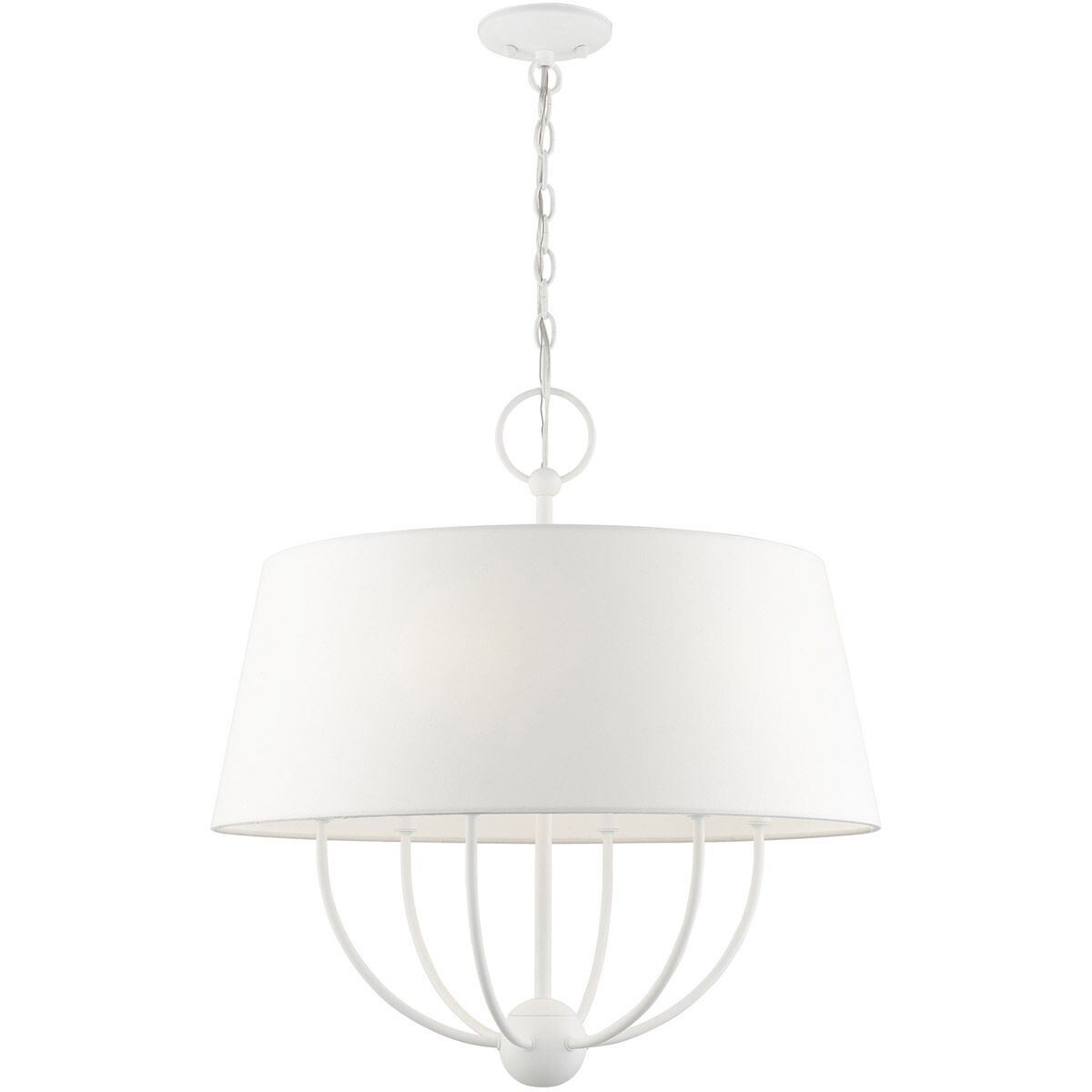 Ridgecrest 6 Light 24 inch White Pendant Chandelier Ceiling Light