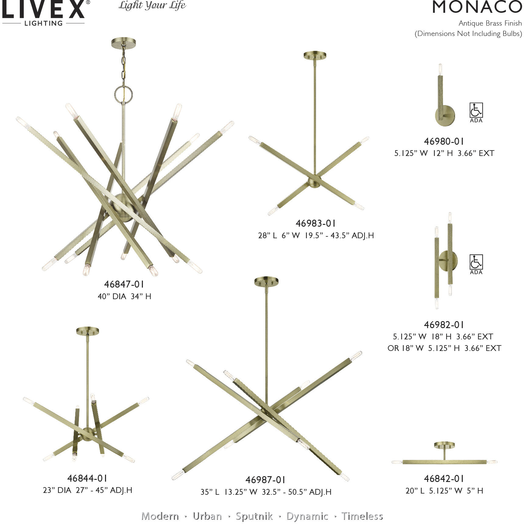 Monaco 14 Light 40 inch Antique Brass Foyer Chandelier Ceiling Light