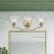Moreland 3 Light 24 inch Antique Brass Vanity Sconce Wall Light
