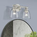 Catania 2 Light 14 inch Brushed Nickel Vanity Sconce Wall Light