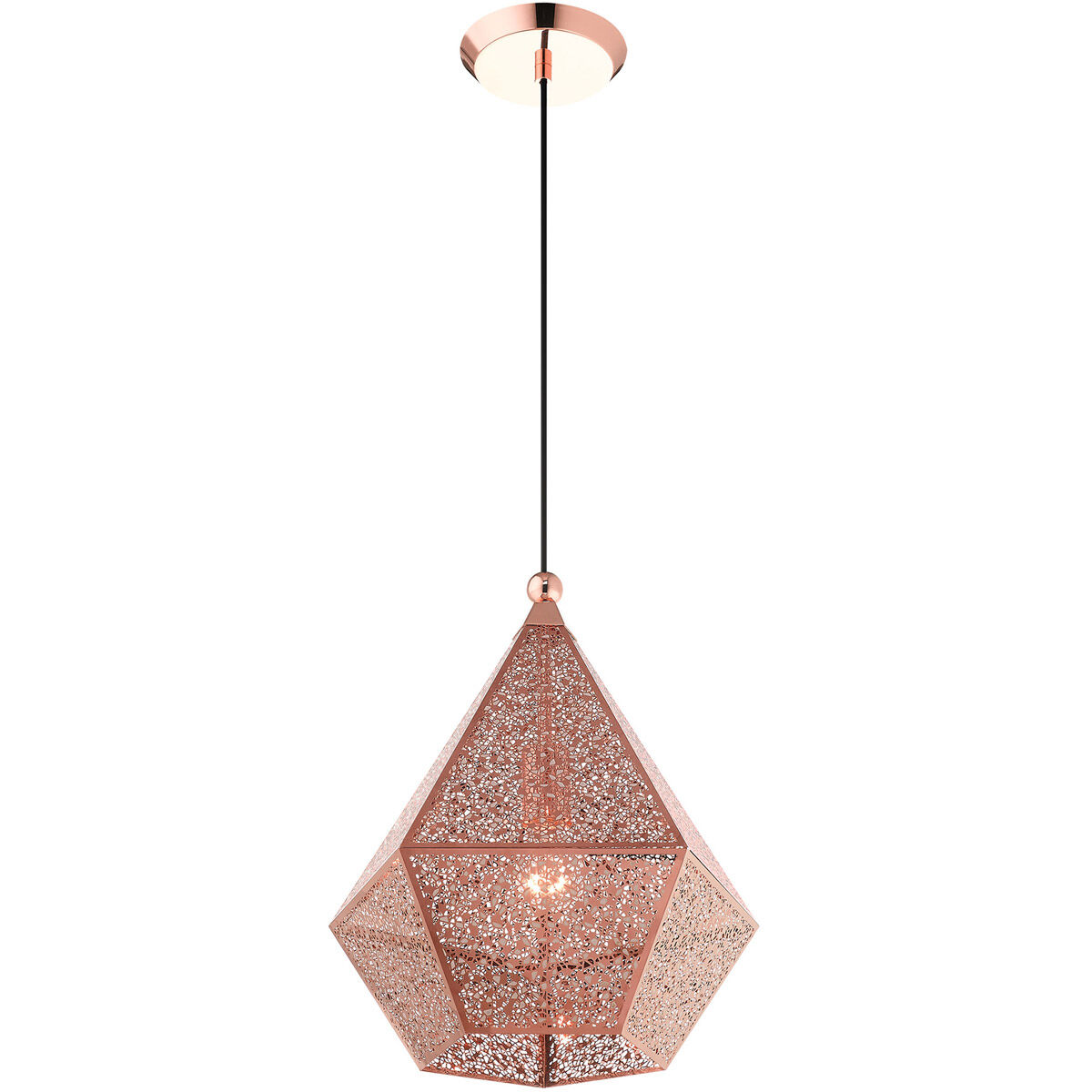 Aberdeen 1 Light 14 inch Rose Gold Pendant Ceiling Light