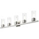 Carson 5 Light 40 inch Brushed Nickel Vanity Sconce Wall Light