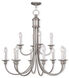 Cranford 12 Light 34 inch Brushed Nickel Chandelier Ceiling Light