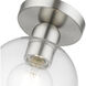 Downtown 1 Light 7 inch Brushed Nickel Semi-Flush Ceiling Light, Sphere