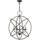 Aria 5 Light 24 inch Bronze Chandelier Ceiling Light