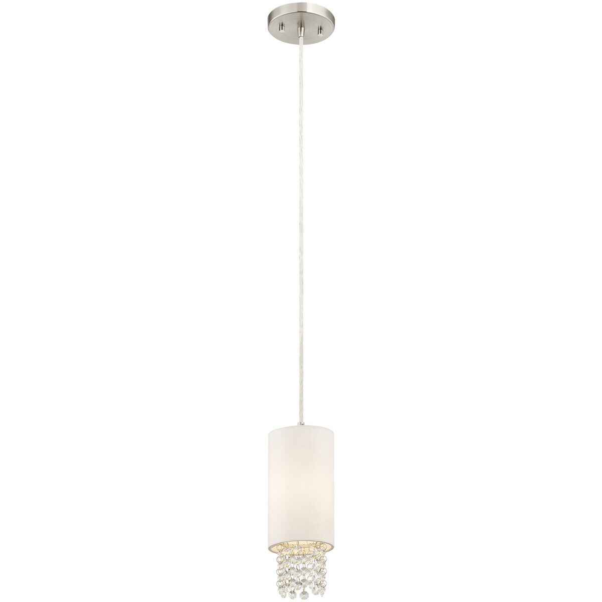 Carlisle 1 Light 4.75 inch Brushed Nickel Mini Pendant Ceiling Light