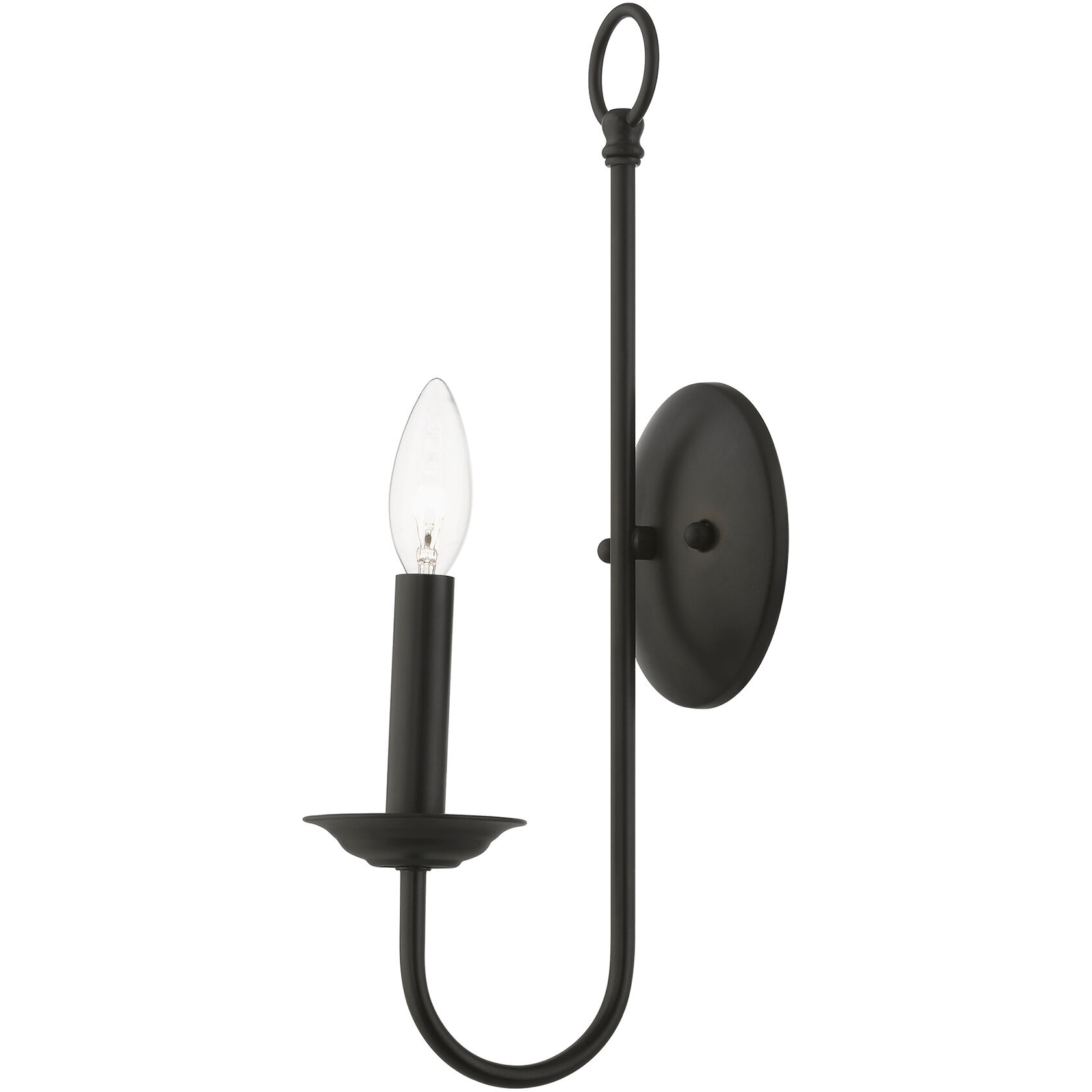 Estate 1 Light 5 inch Black Single Sconce Wall Light, Single
