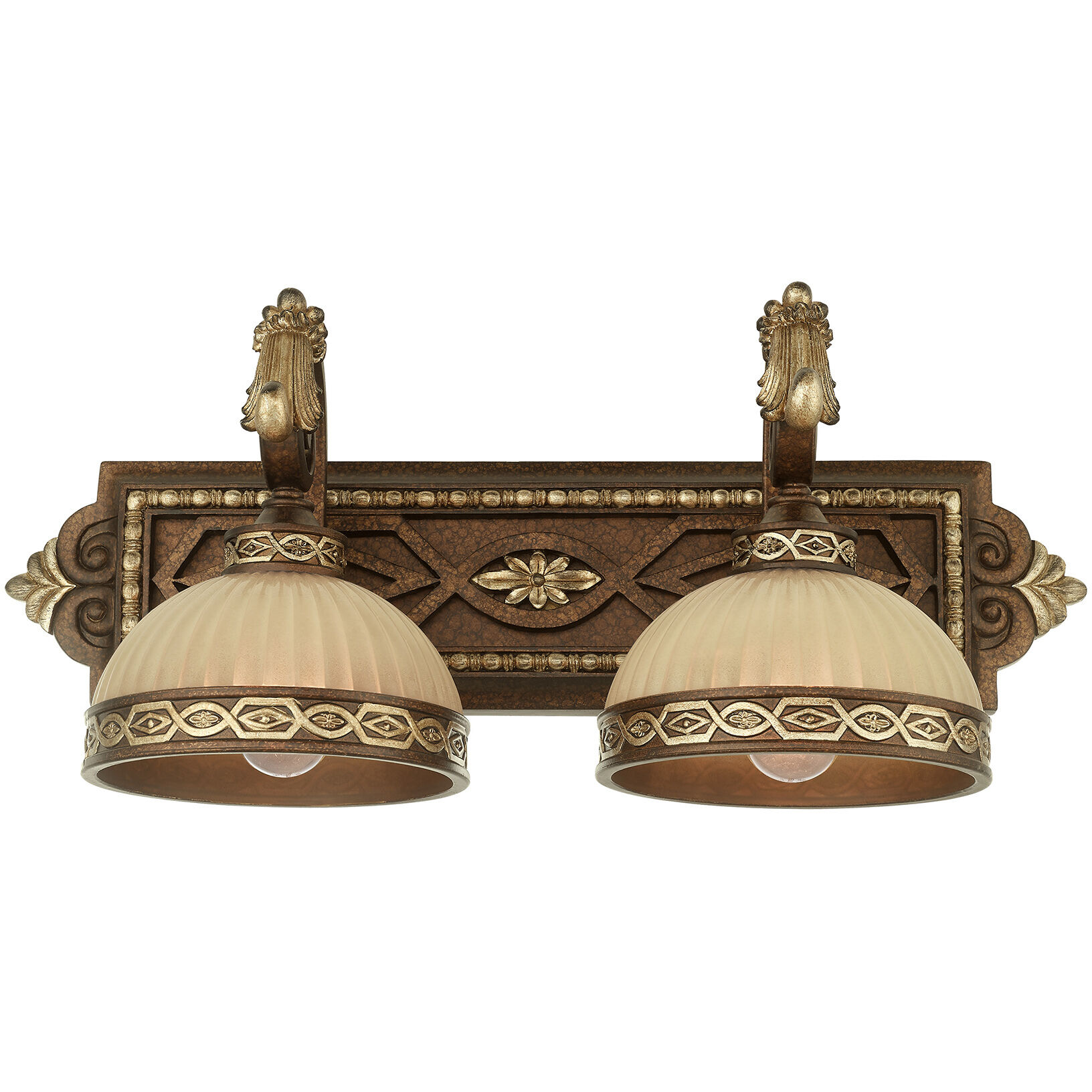 Seville 2 Light 23 inch Palacial Bronze with Gilded Accents Bath Vanity Wall Light