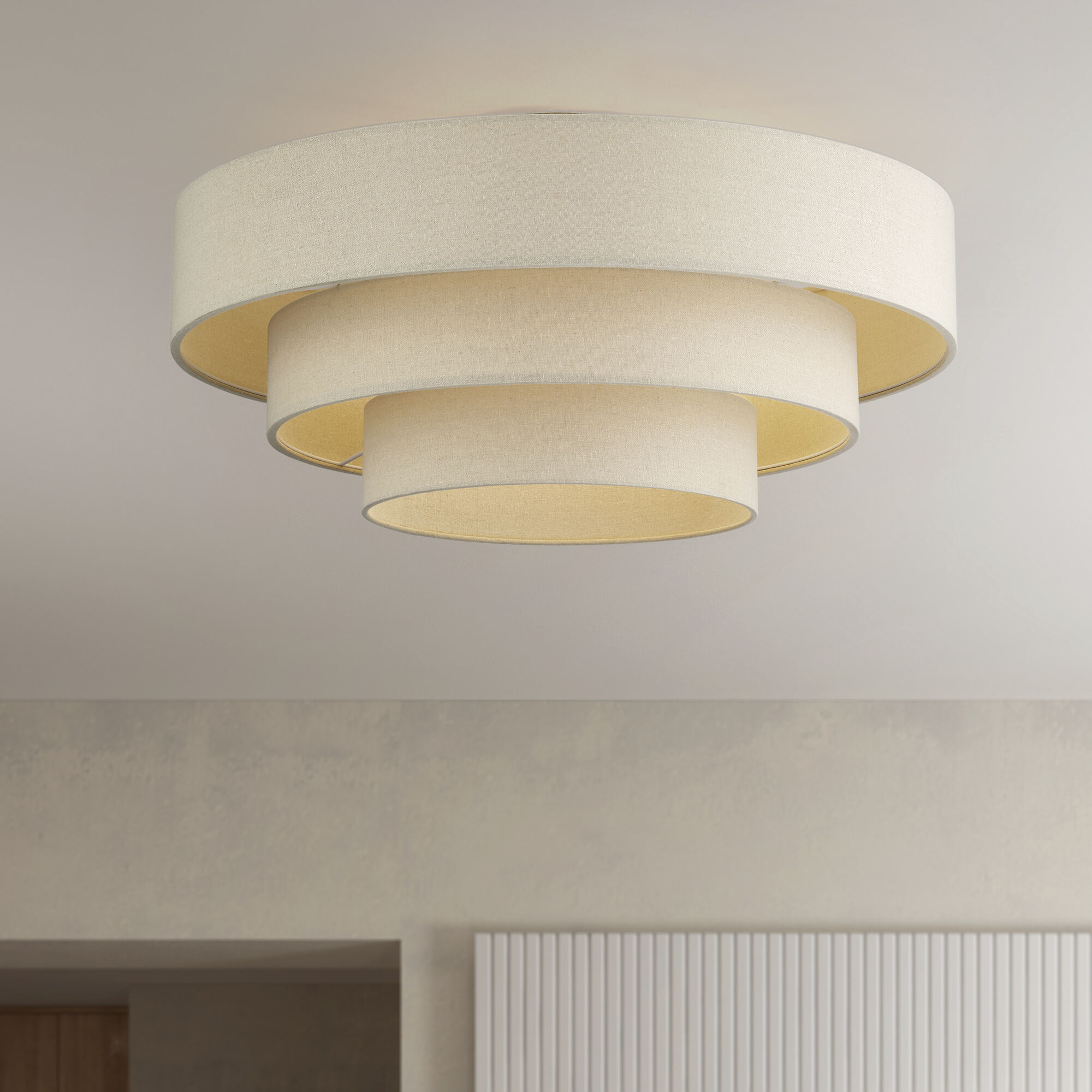 Bellingham 5 Light 28 inch Antique Gold Leaf Semi Flush Mount Ceiling Light, Extra Large