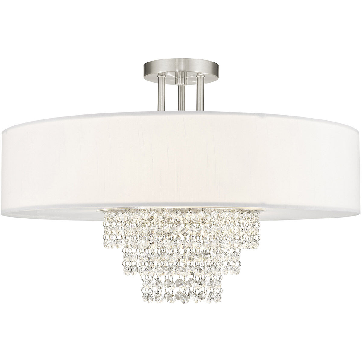 Carlisle 5 Light 22 inch Brushed Nickel Semi-Flush Mount Ceiling Light