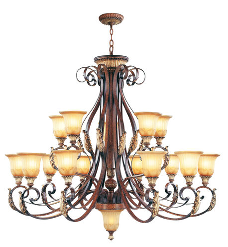 Villa Verona 16 Light 50 inch Verona Bronze with Aged Gold Leaf Accents Chandelier Ceiling Light