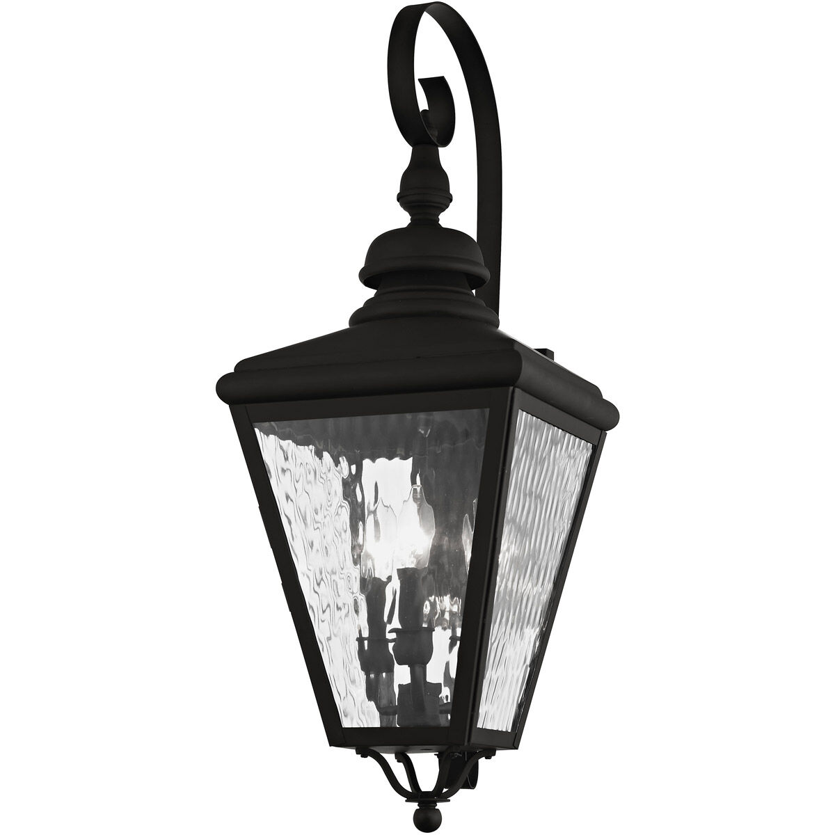 Cambridge 3 Light 29 inch Black Outdoor Wall Lantern