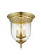 Legacy 3 Light 11.5 inch Polished Brass Flush Mount Ceiling Light