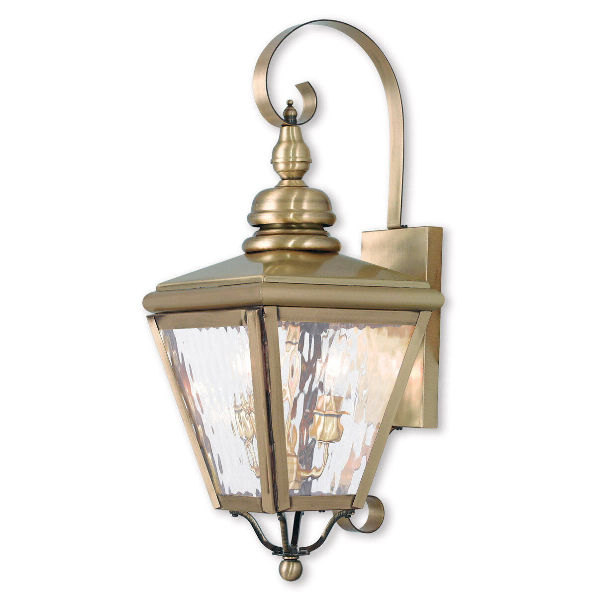Cambridge 2 Light 22 inch Antique Brass Outdoor Wall Lantern