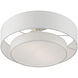 Meridian 2 Light 15 inch Brushed Nickel Semi-Flush Ceiling Light