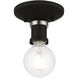 Lansdale 1 Light 5 inch Black with Brushed Nickel Accents Single Flush Mount Ceiling Light, Single