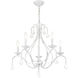Caterina 5 Light 24 inch Antique White with Clear Crystals Chandelier Ceiling Light
