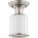 Middlebush 1 Light 6 inch Brushed Nickel Semi-Flush Mount Ceiling Light