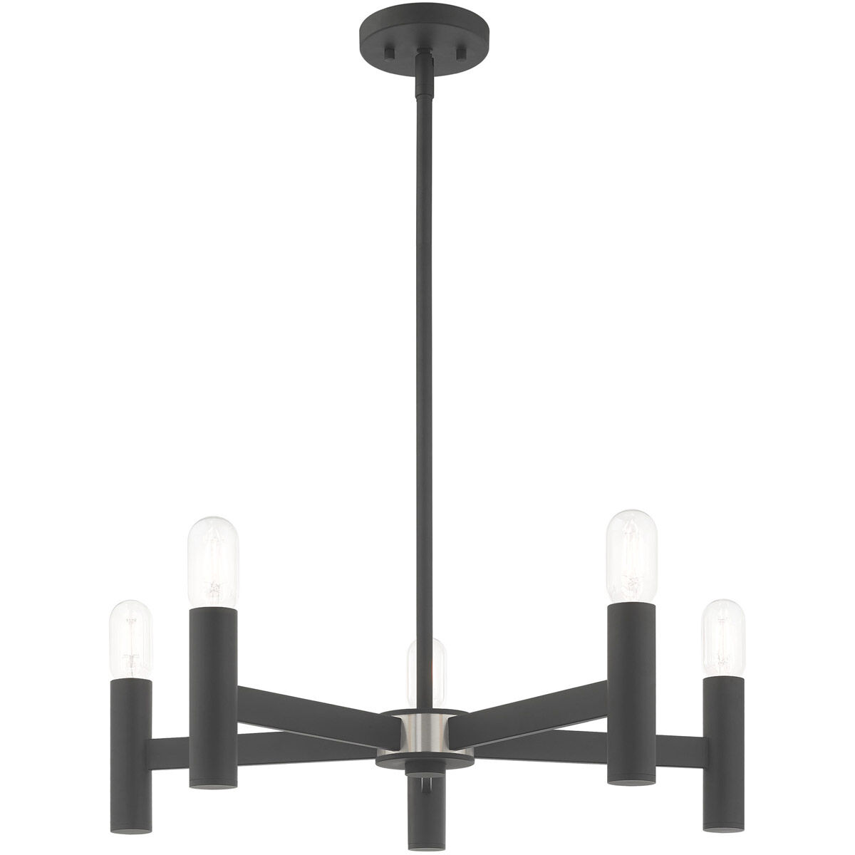 Copenhagen 5 Light 25 inch Scandinavian Gray Chandelier Ceiling Light