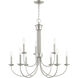Estate 9 Light 30 inch Brushed Nickel Chandelier Ceiling Light