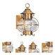 Harbor 1 Light 11.25 inch Flemish Brass Outdoor Wall Lantern