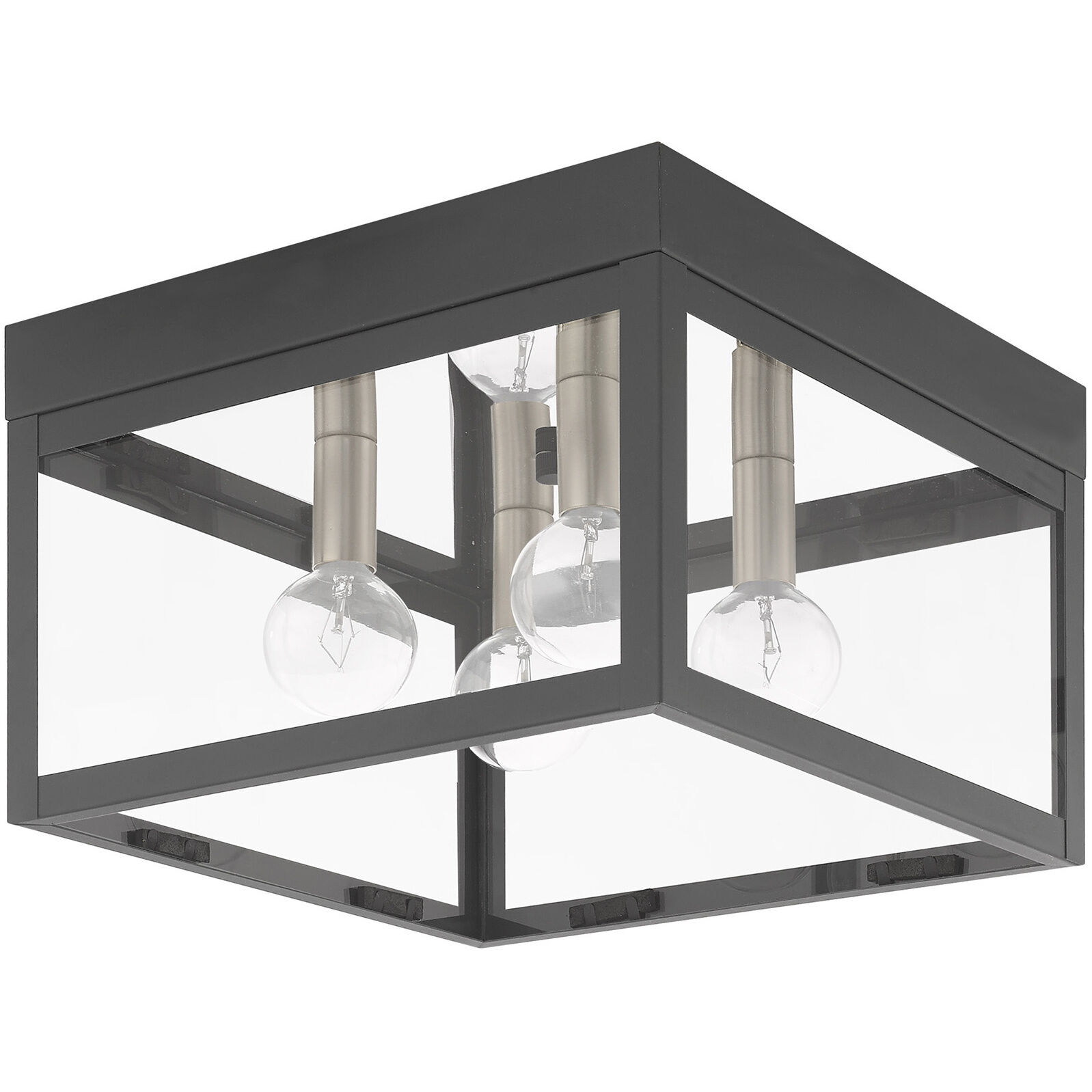 Nyack 4 Light 11 inch Scandinavian Gray Outdoor Ceiling Mount