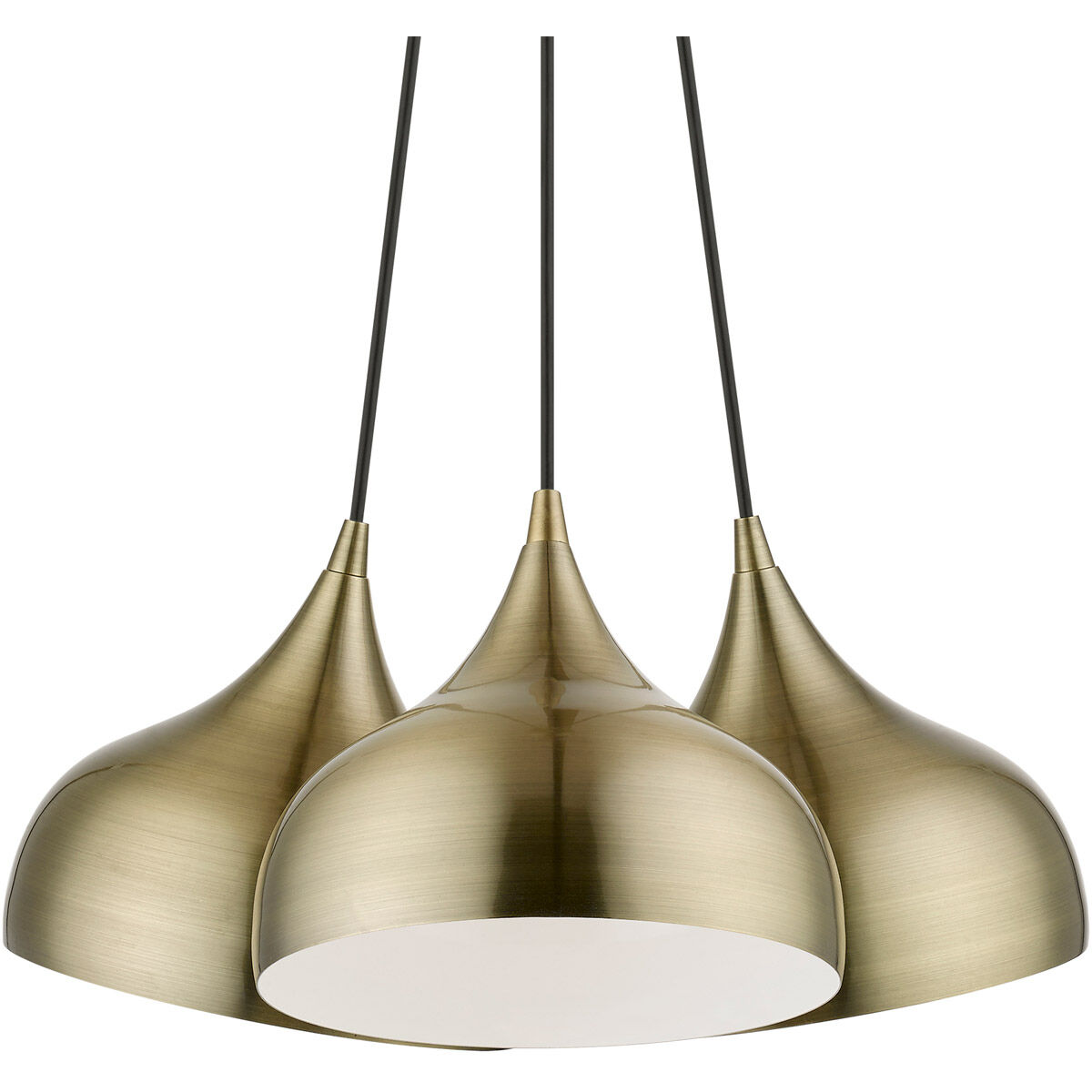 Amador 3 Light 22 inch Antique Brass Cluster Pendant Ceiling Light