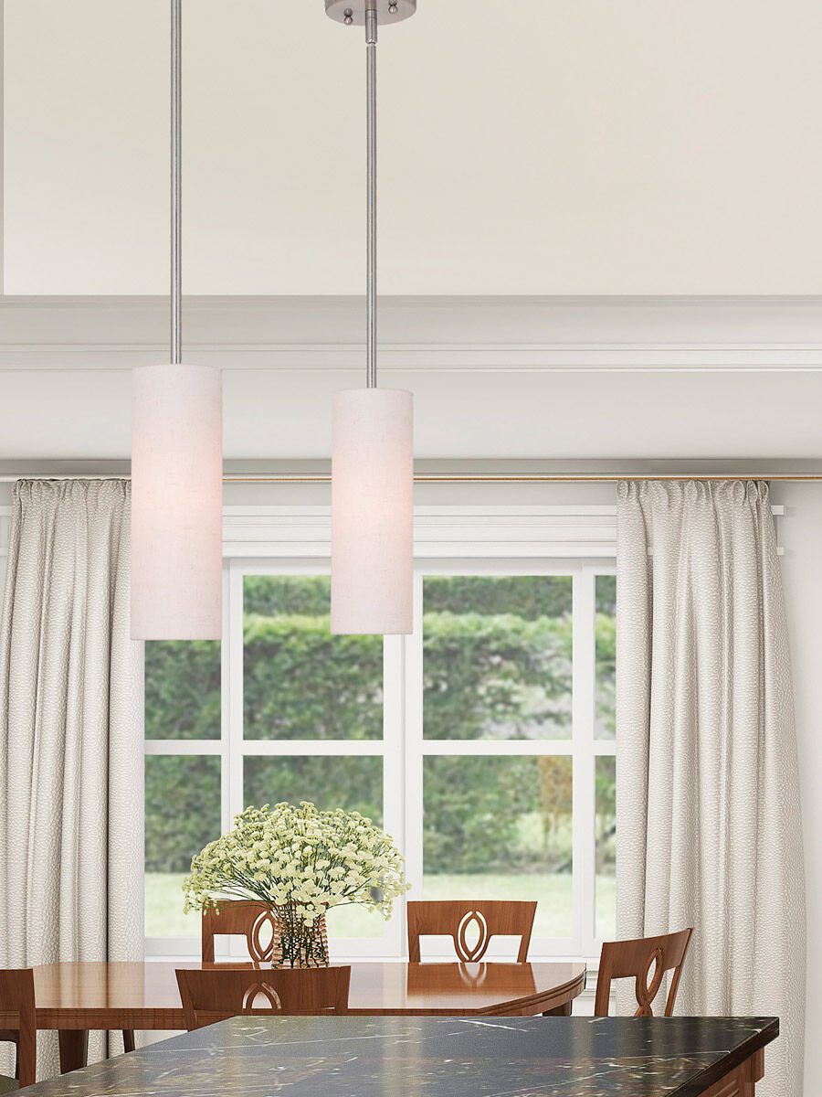 Meridian 1 Light 5 inch Brushed Nickel Mini Pendant Ceiling Light