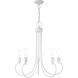 Bari 5 Light 25 inch White Chandelier Ceiling Light