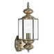 Outdoor Basics 1 Light 17 inch Antique Brass Outdoor Wall Lantern 