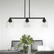 Aragon 3 Light 30 inch Black Linear Chandelier Ceiling Light