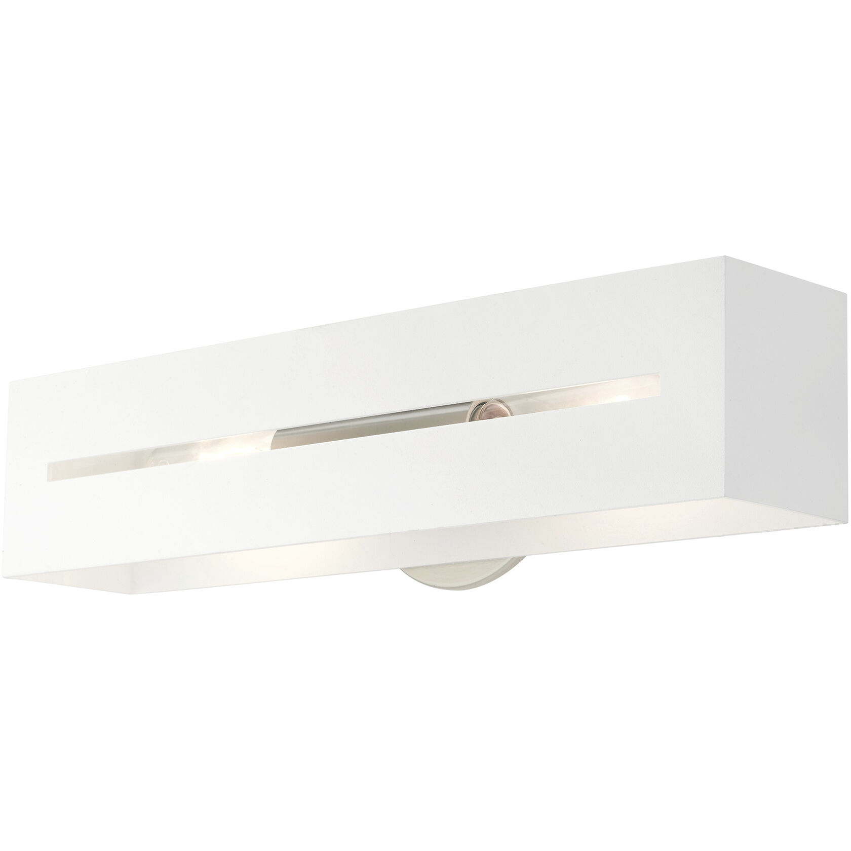 Soma 2 Light 18 inch Textured White with Brushed Nickel Finish Accents ADA Vanity Sconce Wall Light