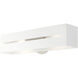 Soma 2 Light 18 inch Textured White with Brushed Nickel Finish Accents ADA Vanity Sconce Wall Light