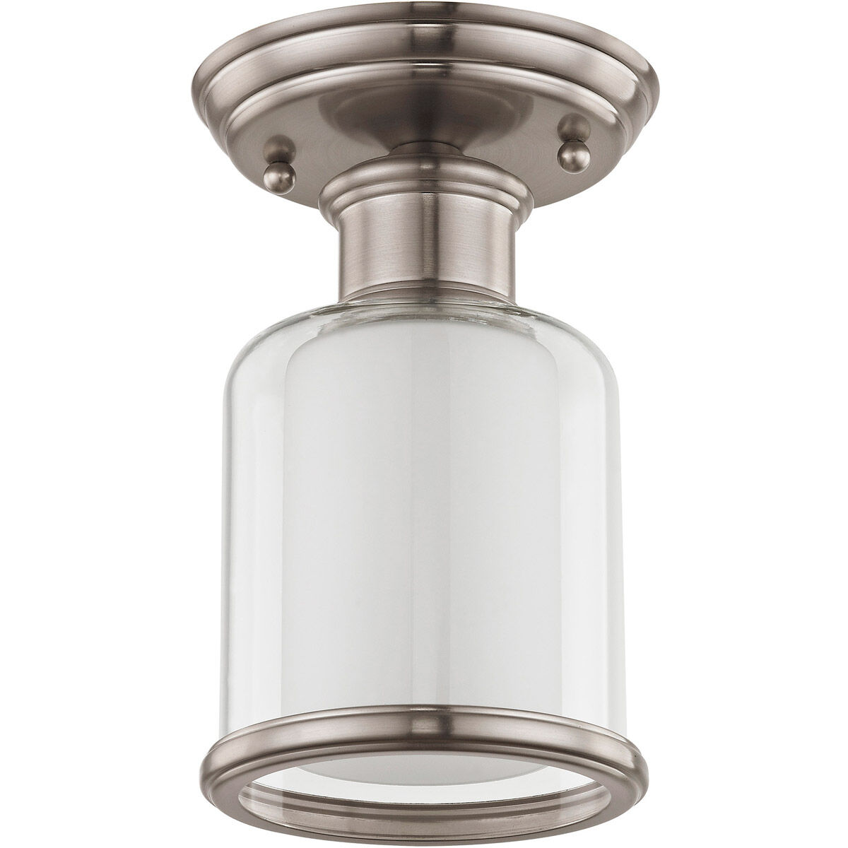 Middlebush 1 Light 6 inch Brushed Nickel Semi-Flush Mount Ceiling Light