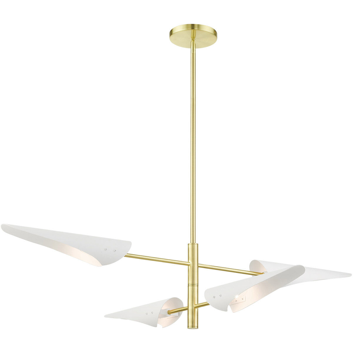 Capistrano 4 Light 38 inch Satin Brass Pendant Chandelier Ceiling Light