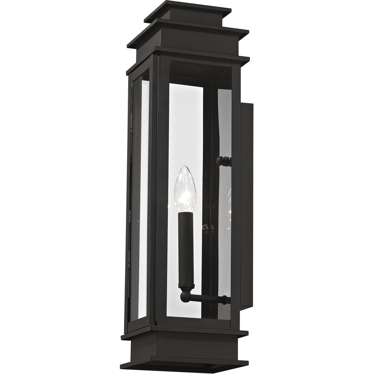 Princeton 1 Light 20.25 inch Black Outdoor Wall Lantern