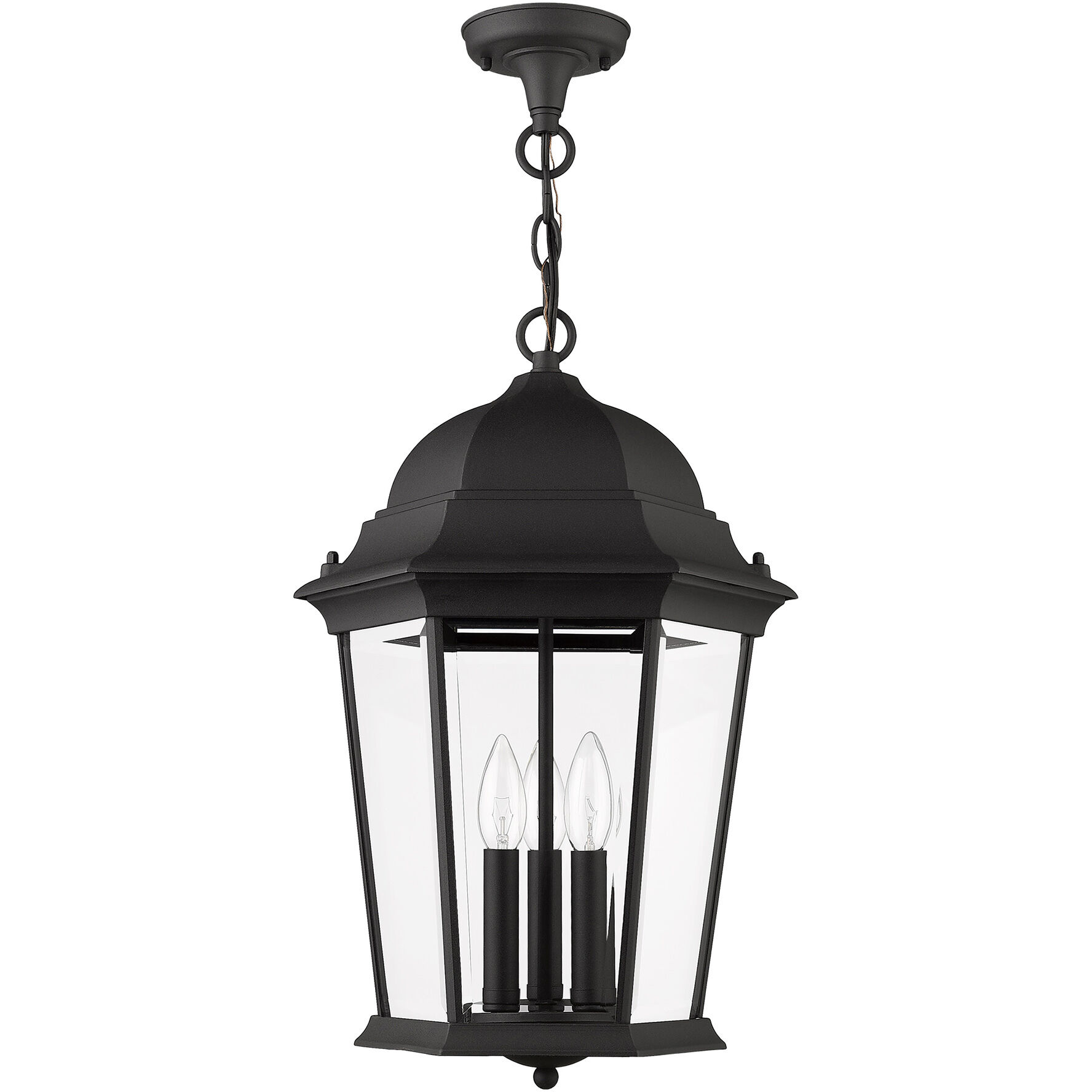 Hamilton 3 Light 13 inch Textured Black Outdoor Pendant Lantern