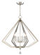 Diamond 6 Light 25 inch Polished Nickel Chandelier Ceiling Light