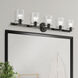 Munich 5 Light 42 inch Black Chrome Vanity Sconce Wall Light