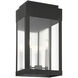 York 2 Light 19 inch Black Outdoor Wall Lantern
