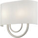 Stratton 2 Light 13 inch Brushed Nickel ADA Wall Sconce Wall Light
