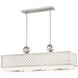 Arabesque 9 Light 40 inch Brushed Nickel Linear Chandelier Ceiling Light