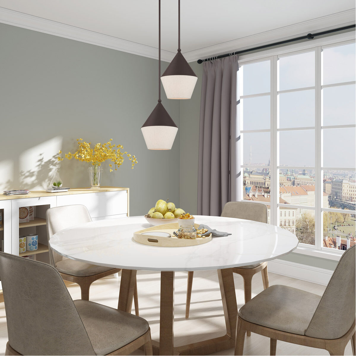 Stockholm 1 Light 10 inch Bronze Mini Pendant Ceiling Light