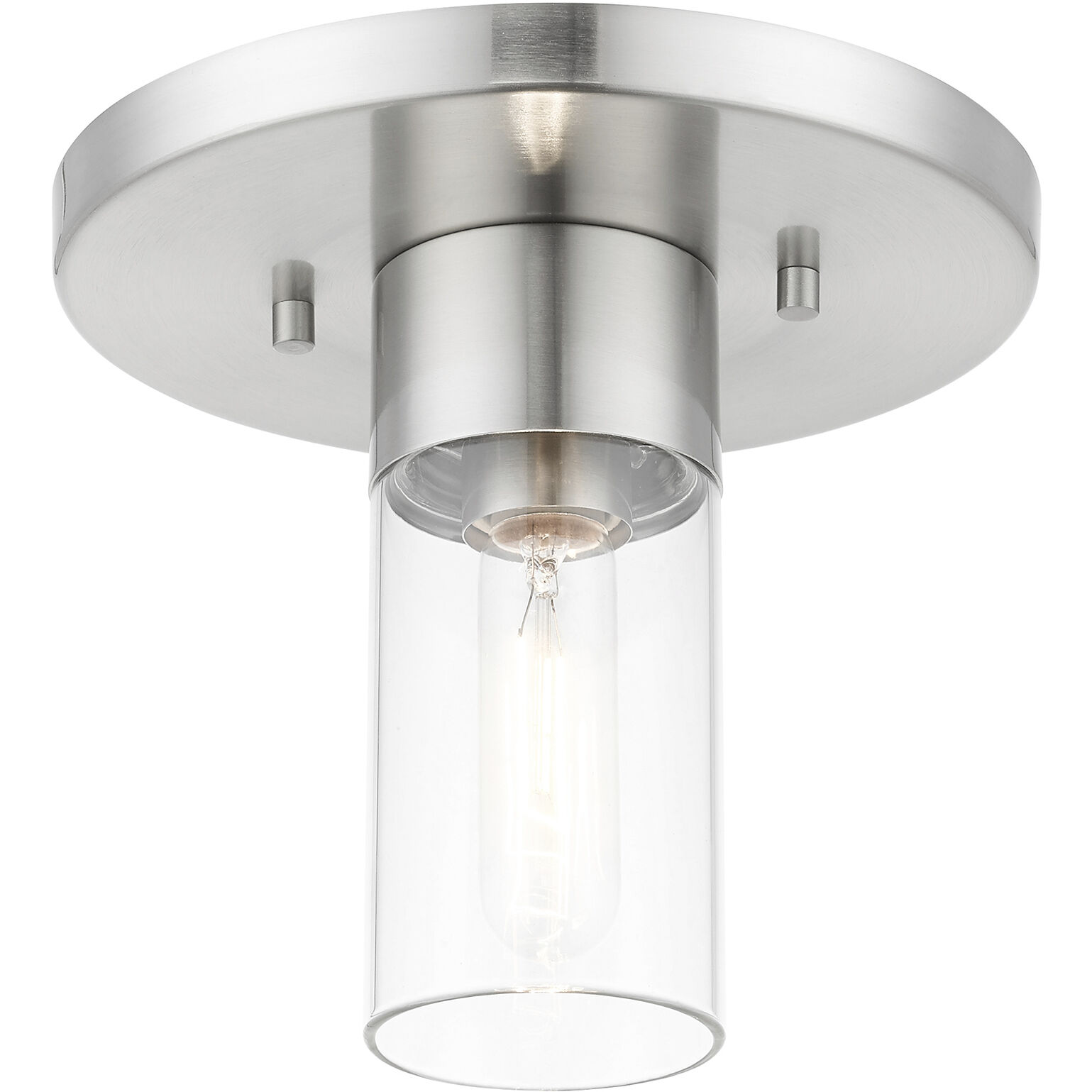 Carson 1 Light 9 inch Brushed Nickel Flush Mount Ceiling Light