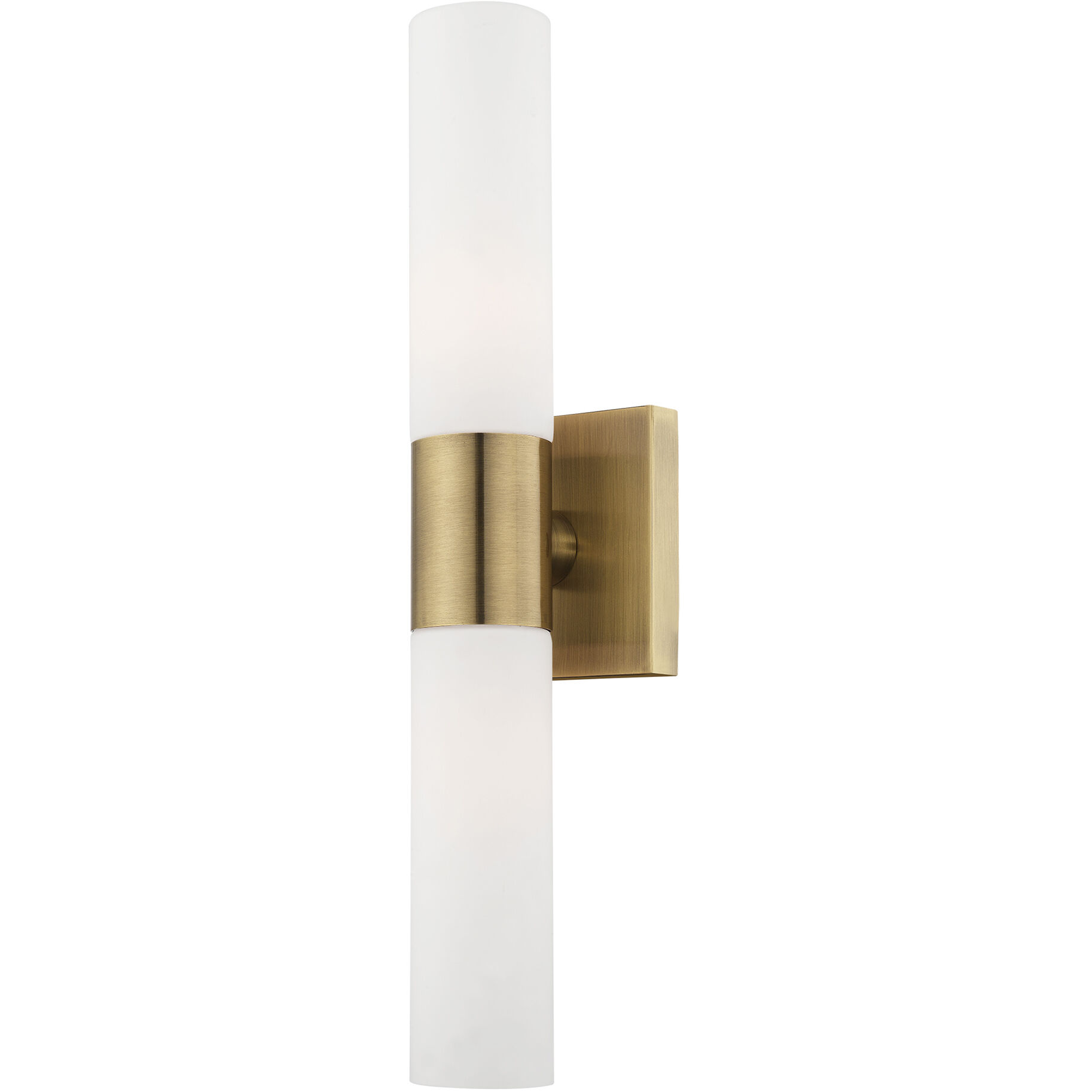 Aero 2 Light 17.75 inch Antique Brass ADA Bath Vanity Wall Light