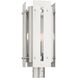 Utrecht 1 Light 20 inch Brushed Nickel Accents Outdoor Post Top Lantern