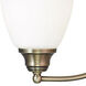 Somerville 3 Light 23 inch Antique Brass Vanity Sconce Wall Light