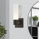 Aero ADA Wall Sconce Wall Light in Bronze with Antique Brass Accent
